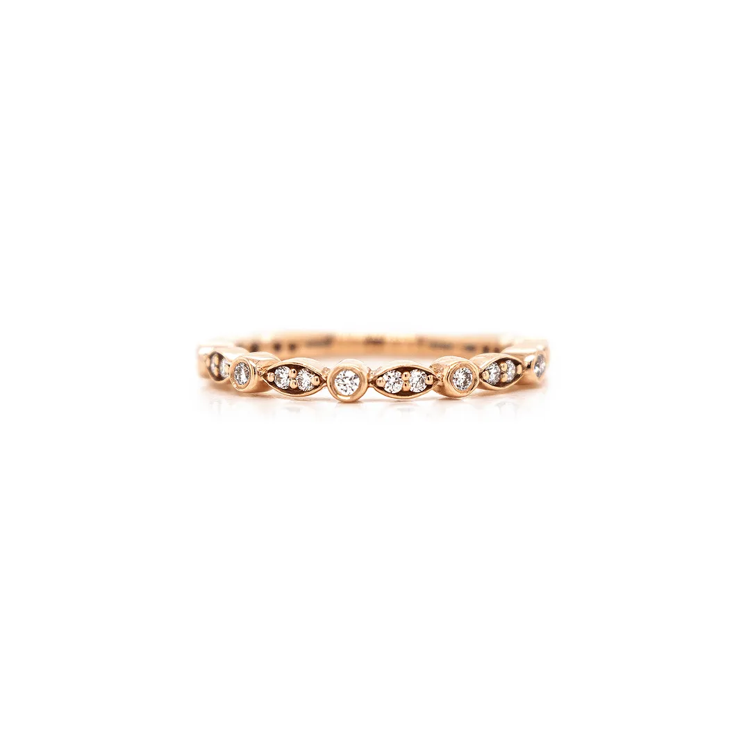 0.27ctw Rose Gold Diamond Band