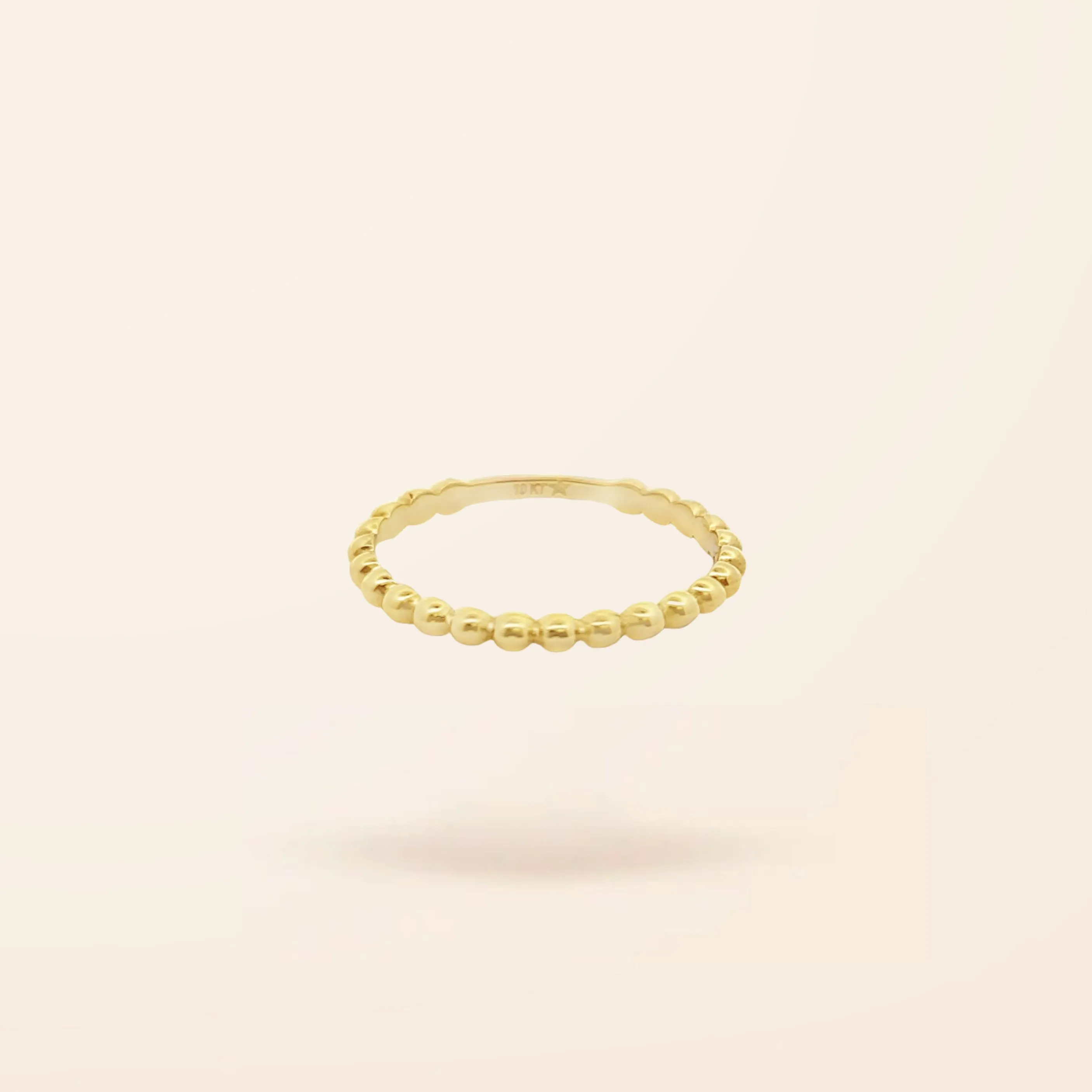 10K Gold Bead Ring