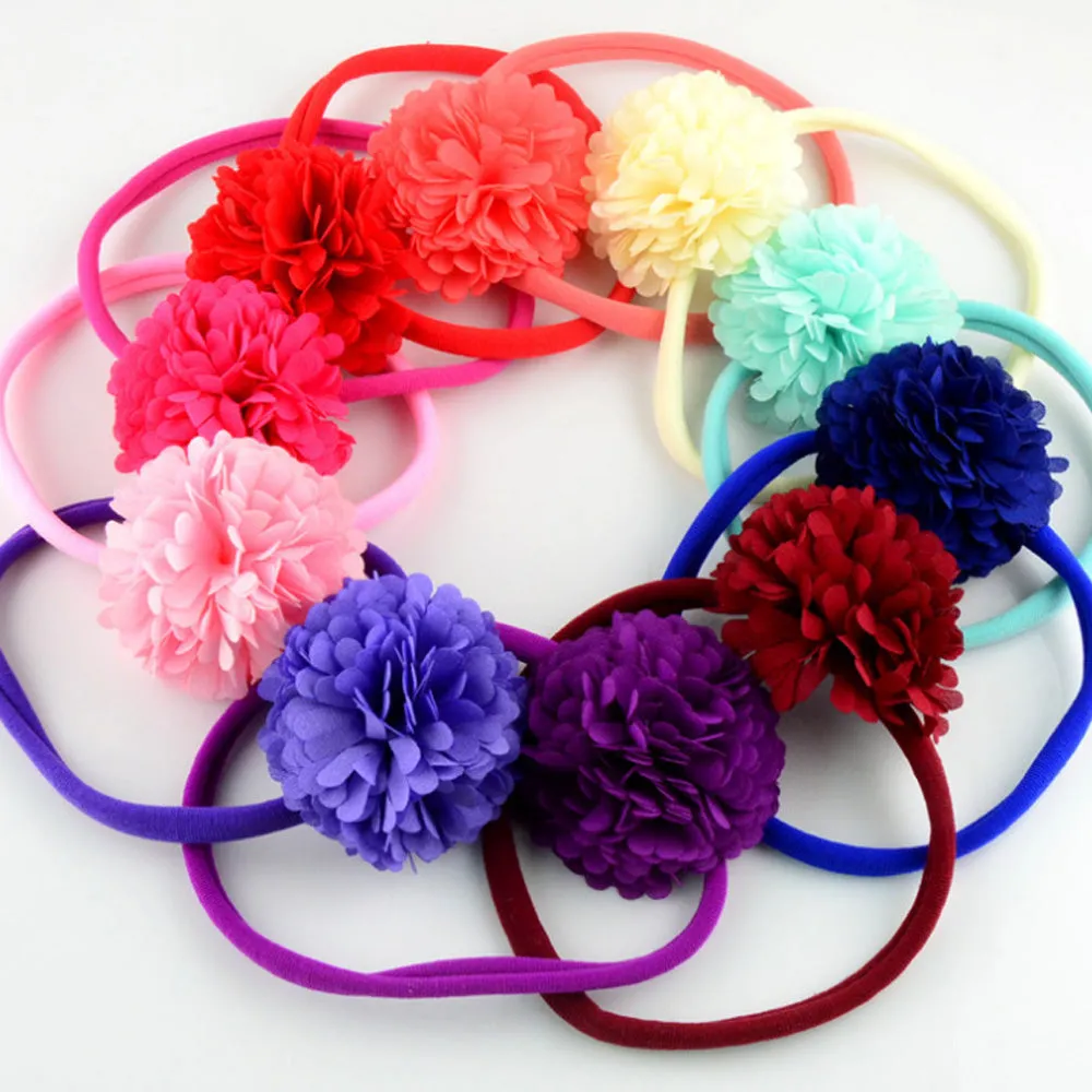 10PCS  About 33cm Nylon Baby Headbands Run-Resistant Headbands Wholesale nylon elastic one size fits all Stretchy Baby Headbands DIY Baby Headbands color 13