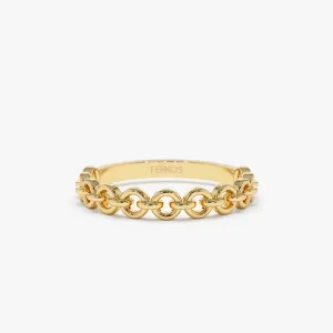 14K Gold Stackable Dainty Ring