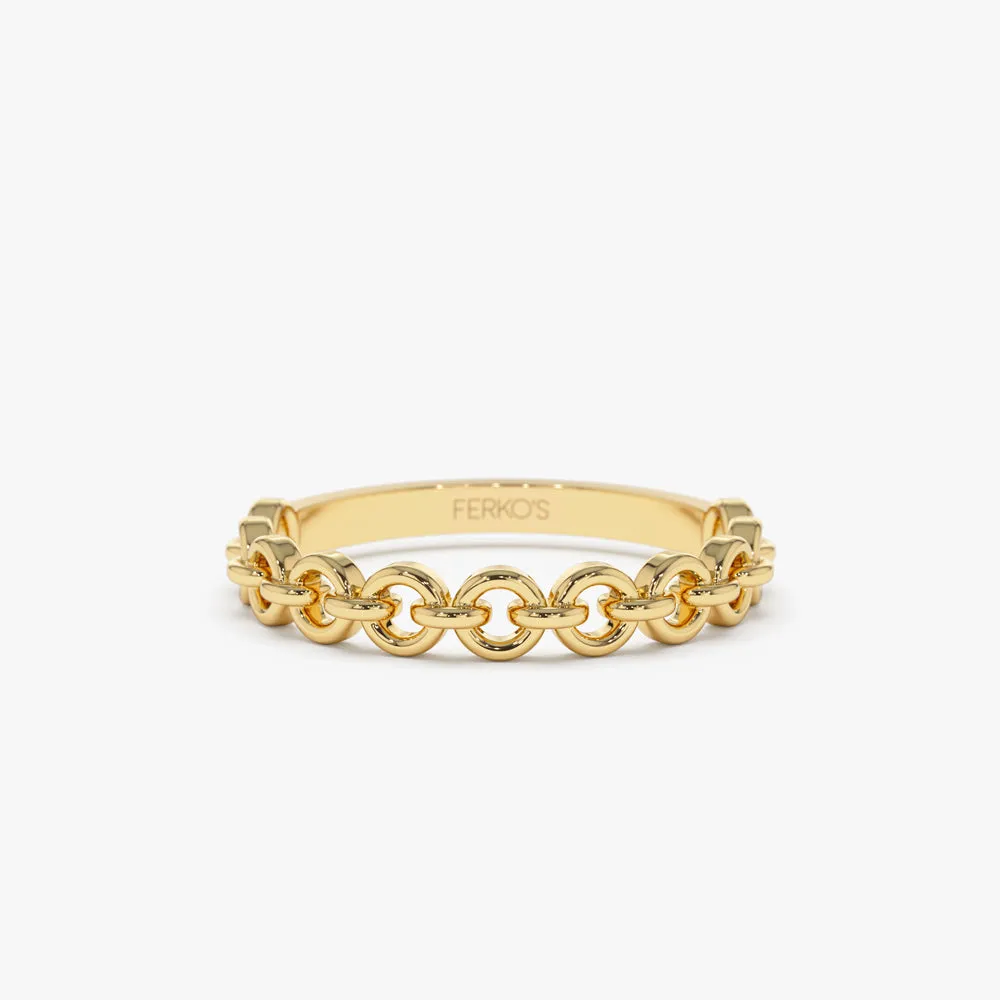 14K Gold Stackable Dainty Ring