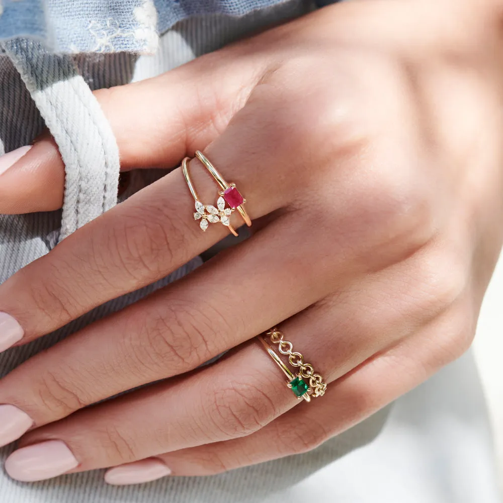 14K Gold Stackable Dainty Ring