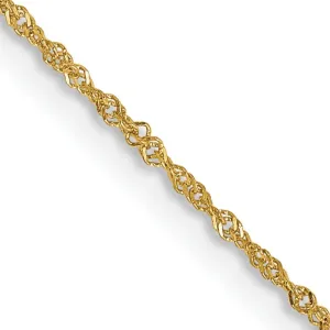 14k Yellow Gold 1.00m Polished Singapore Chain