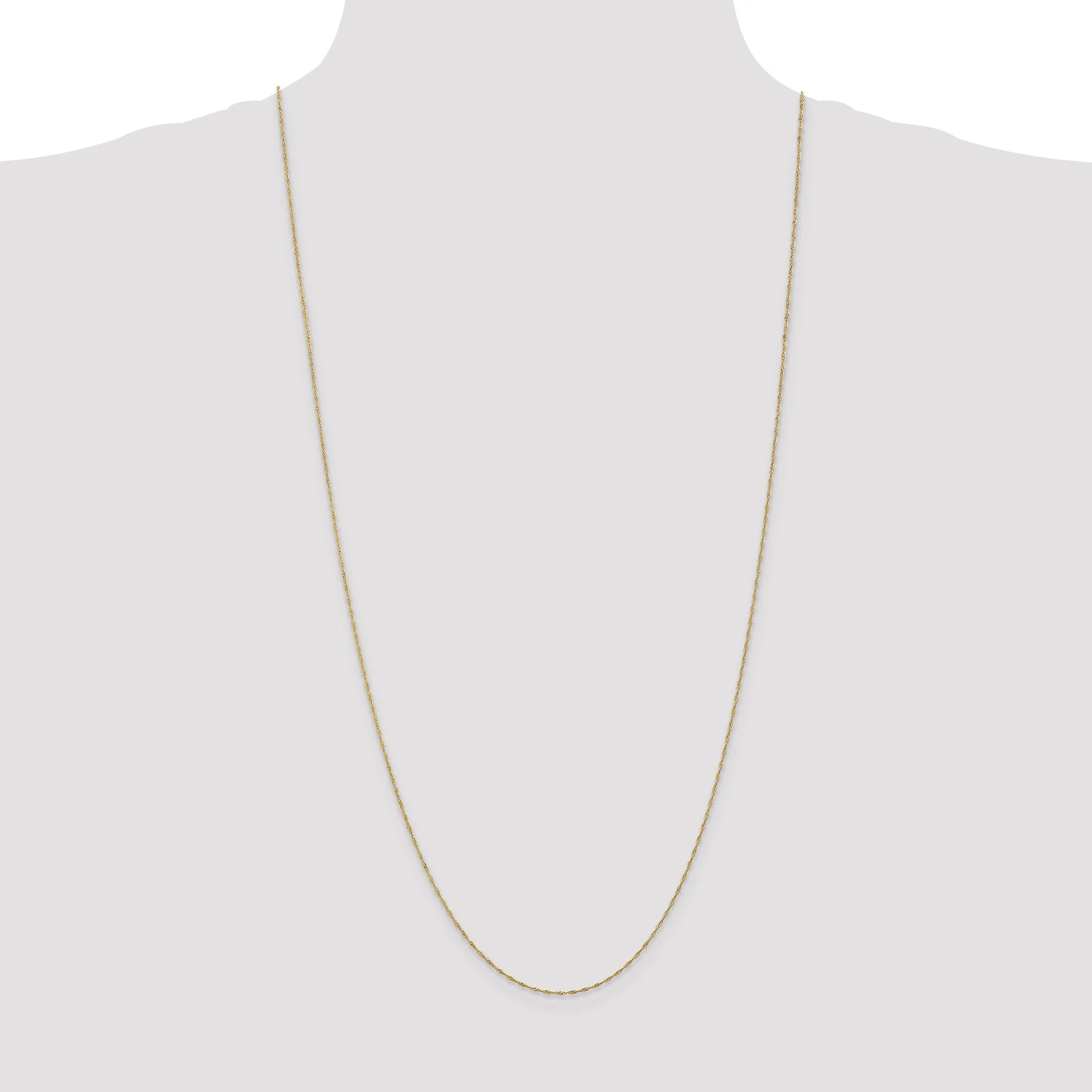 14k Yellow Gold 1.00m Polished Singapore Chain