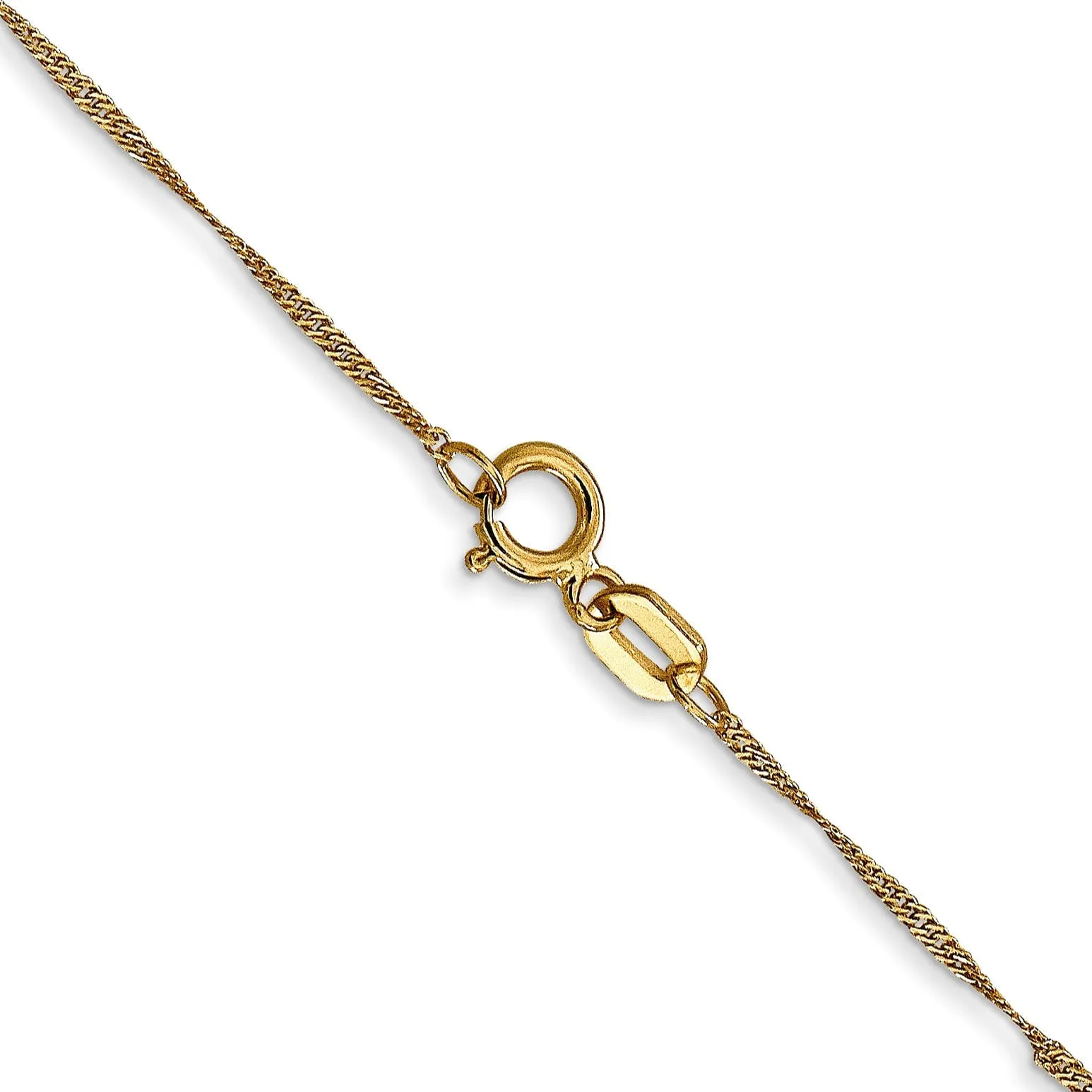 14k Yellow Gold 1.00m Polished Singapore Chain