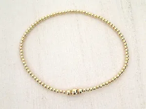 14kt Gold Filled Stretch Bracelet - Style 3 Small