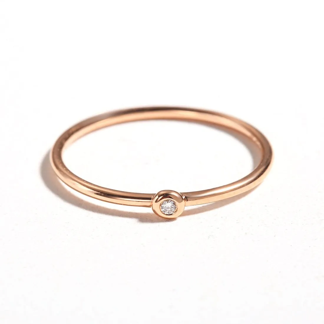 18k Pink Gold Stackable Rings