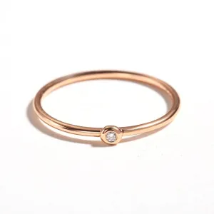 18k Pink Gold Stackable Rings