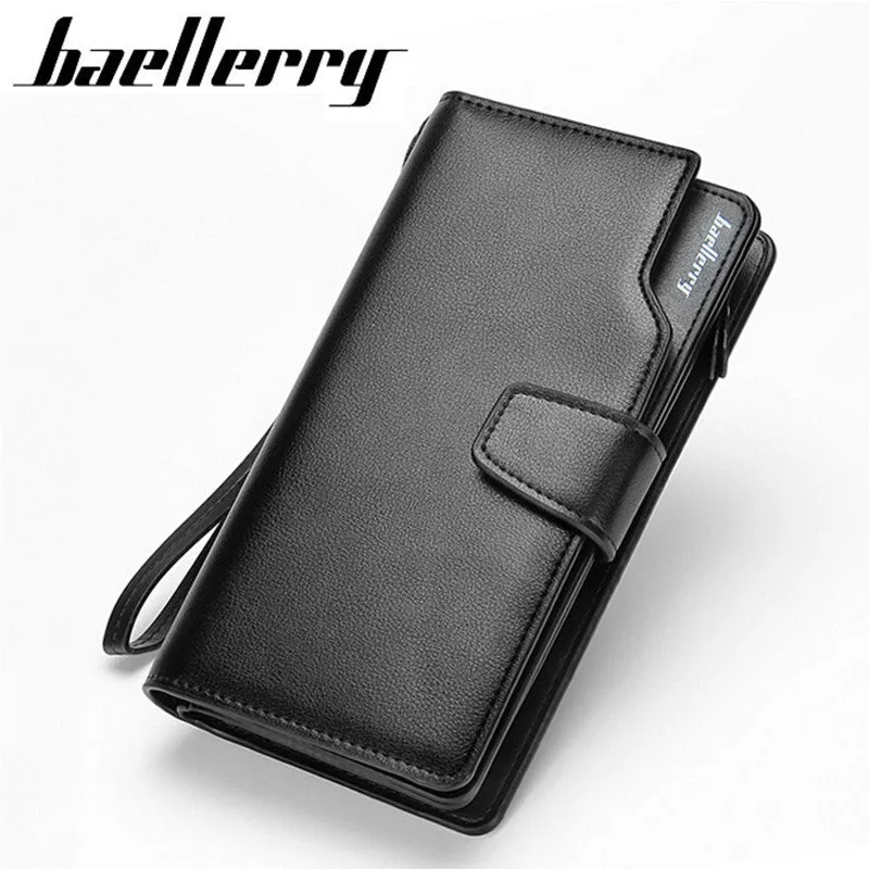 2016 New men wallets Casual wallet men purse Clutch bag Brand leather wallet long design men bag gift for men