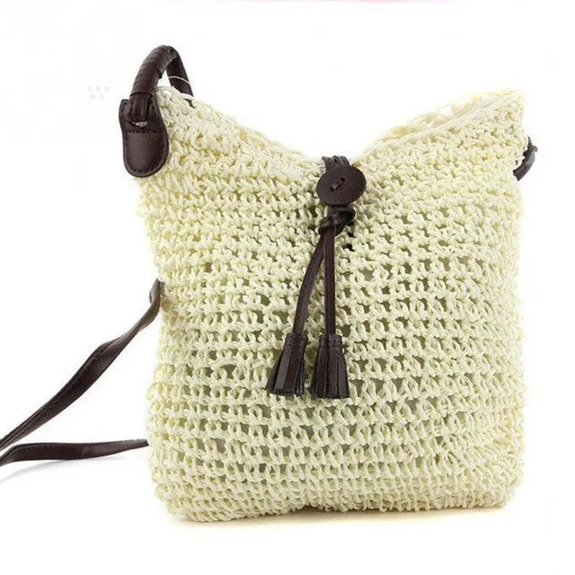 2017 New Boho Style Small Beach Crossbody Straw Bags Summer Fashion Braid Handmade Women Shoulder Bag Handbags