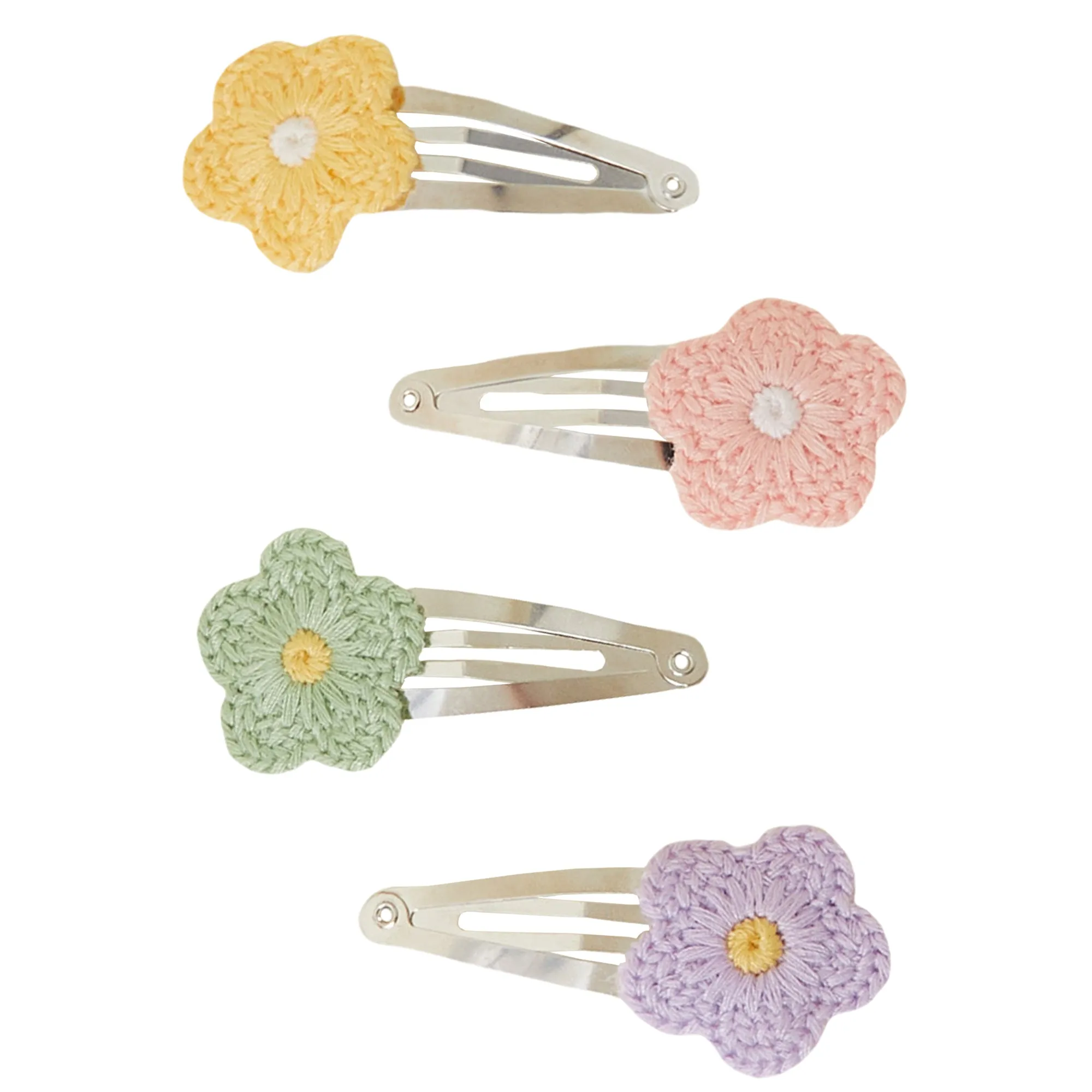 Accessorize London Girl's Multi Flower Hair Clips Pack Of Four