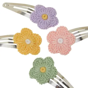 Accessorize London Girl's Multi Flower Hair Clips Pack Of Four