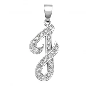 Acotis Silver Pendant Zirconia Initial G6128J