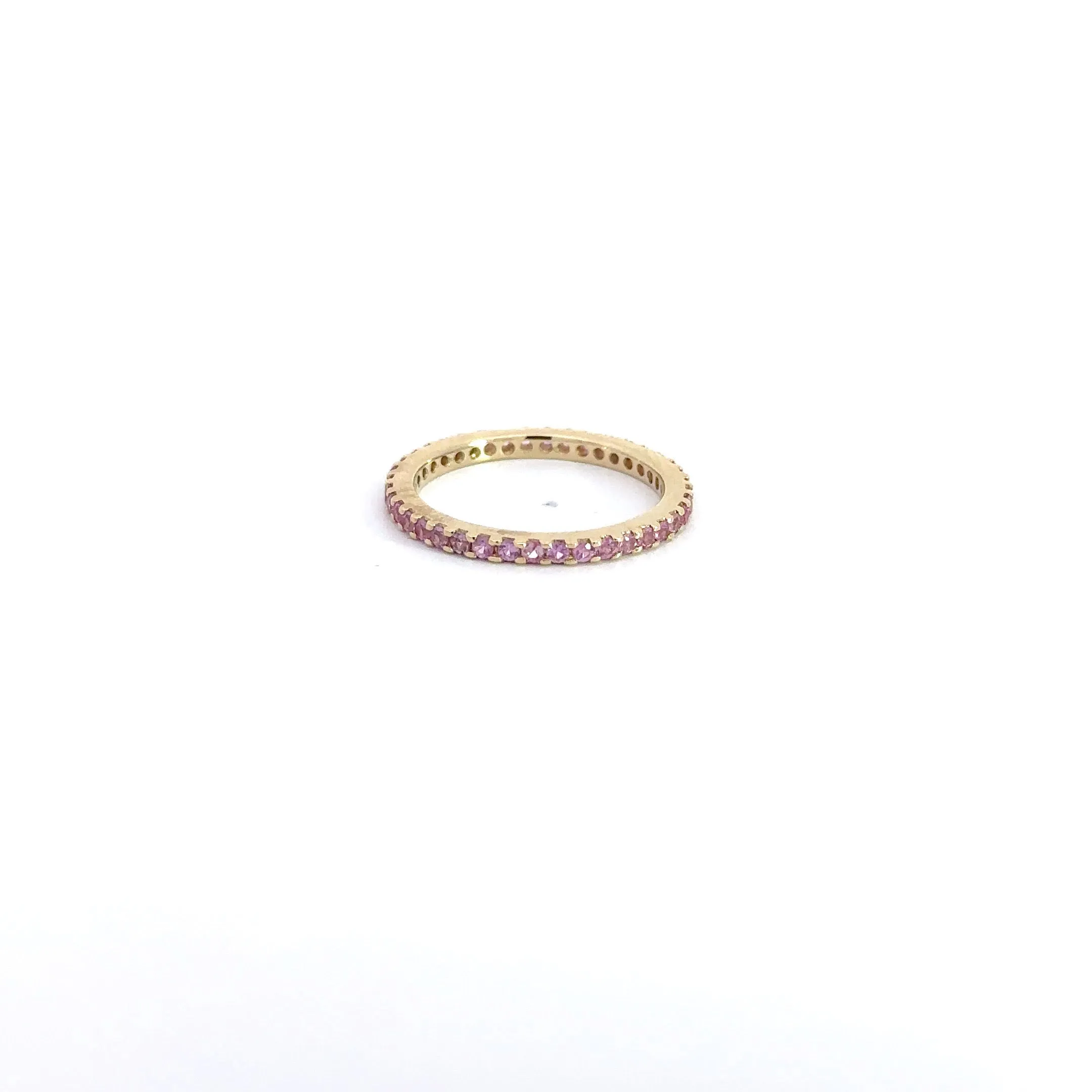 AD121PS - Pink Sapphire Shared Prong Eternity Band