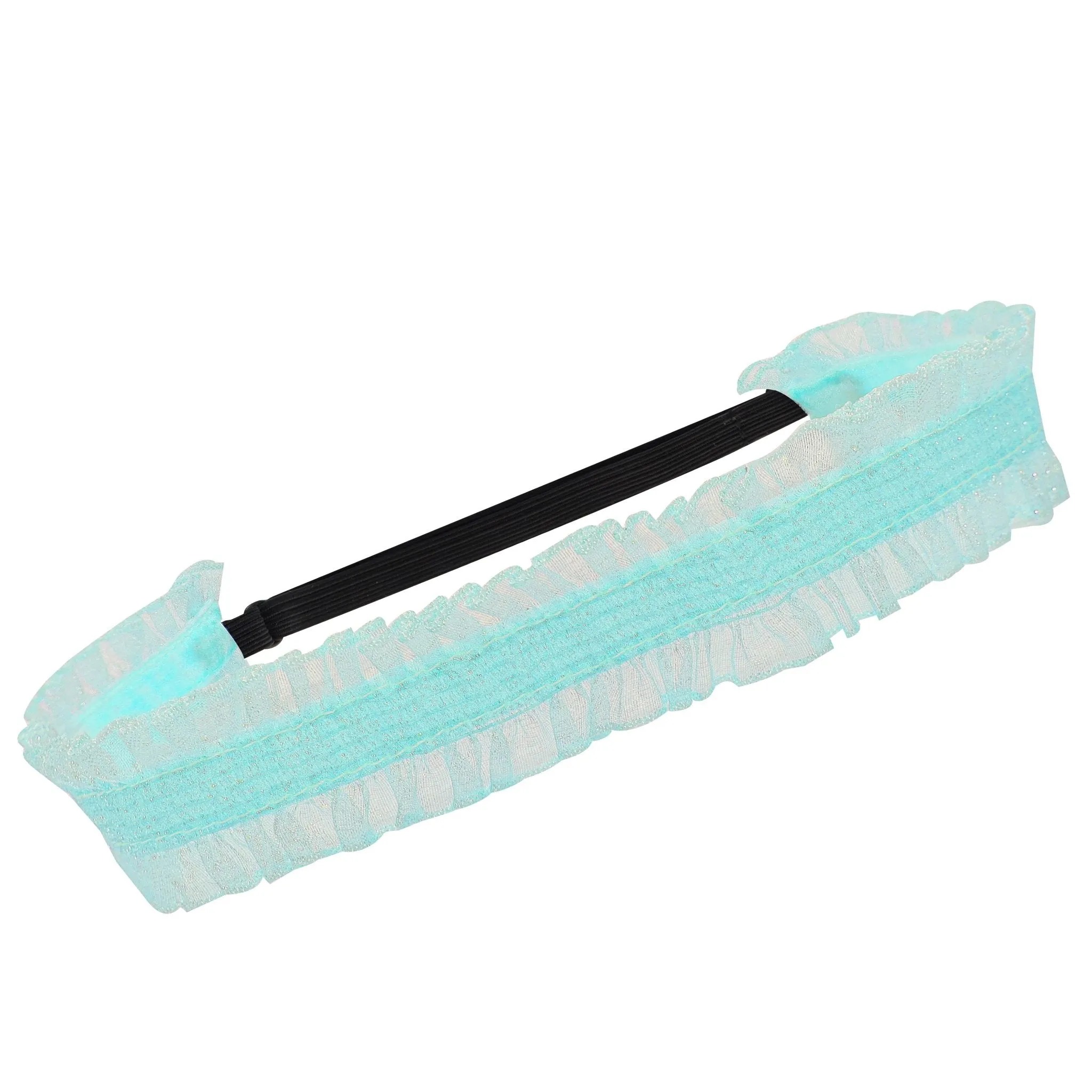 Adjustable No Slip Ruffled Lace Headband