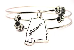 Alabama Triple Style Expandable Bangle Bracelet