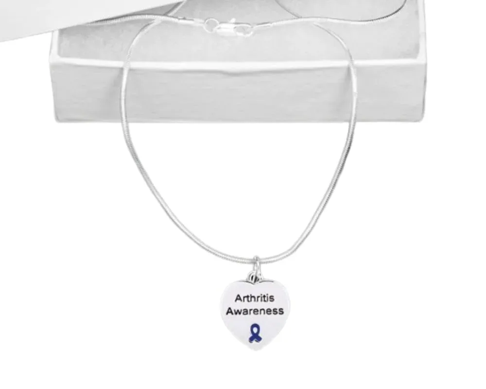 Arthritis Awareness Heart Necklaces