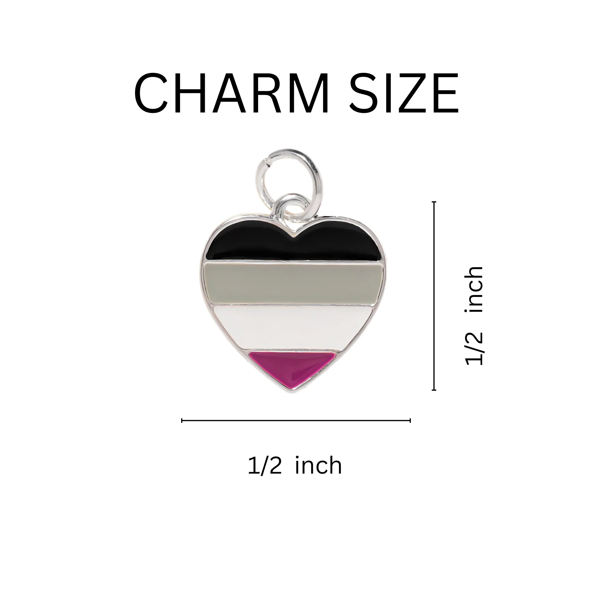 Asexual Heart Flag Black Cord Necklaces