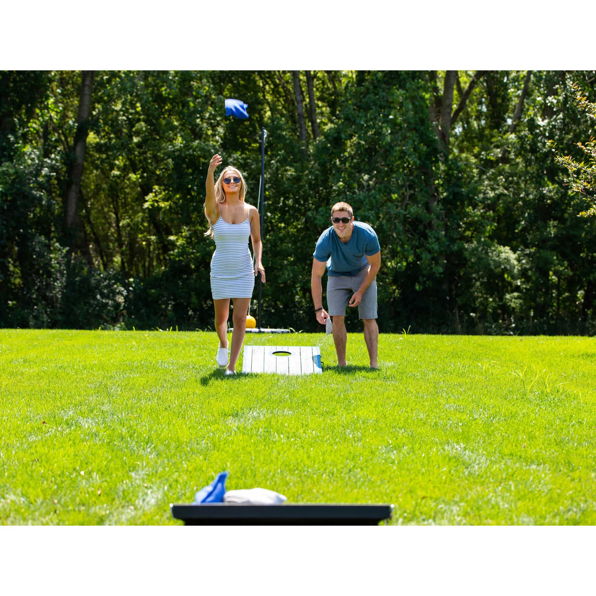 Atlantic Cornhole Bean Bag Toss Game Set with LED Lights