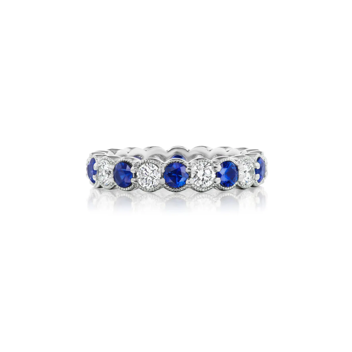 Barmakian Sapphire and Diamond Eternity Band