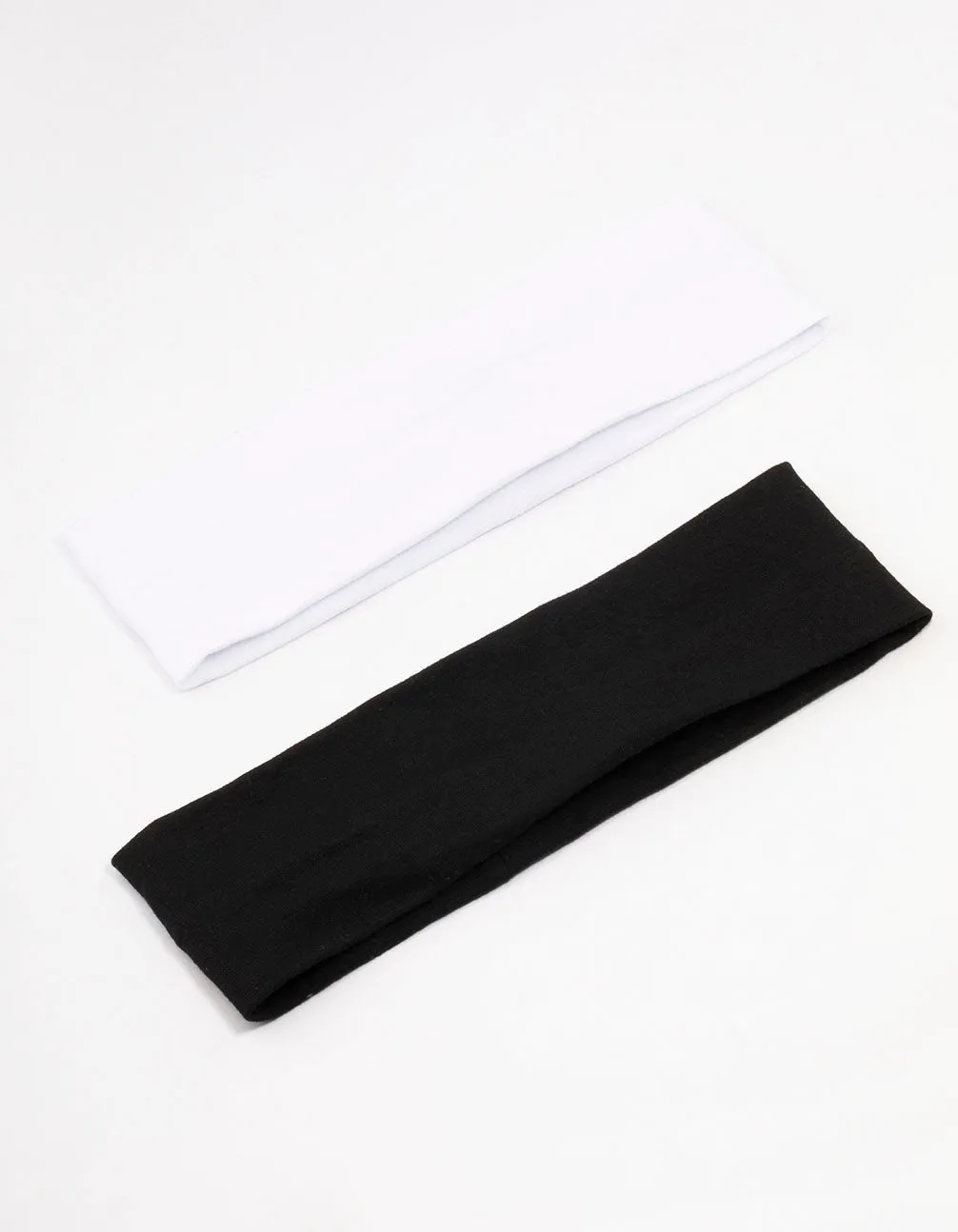 Black & White Stretchy Fabric Headband Pack