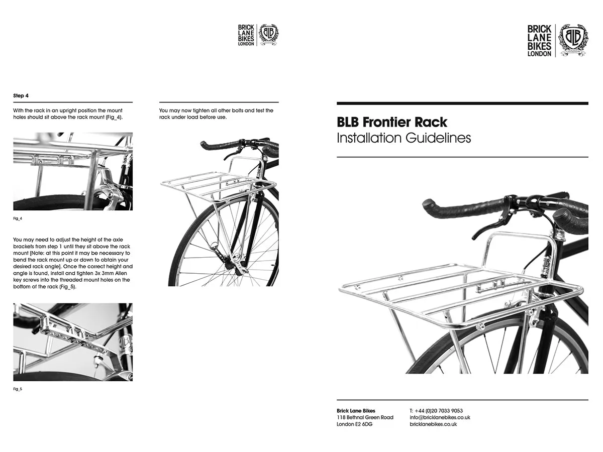 BLB FRONTIER FRONT RACK - SILVER