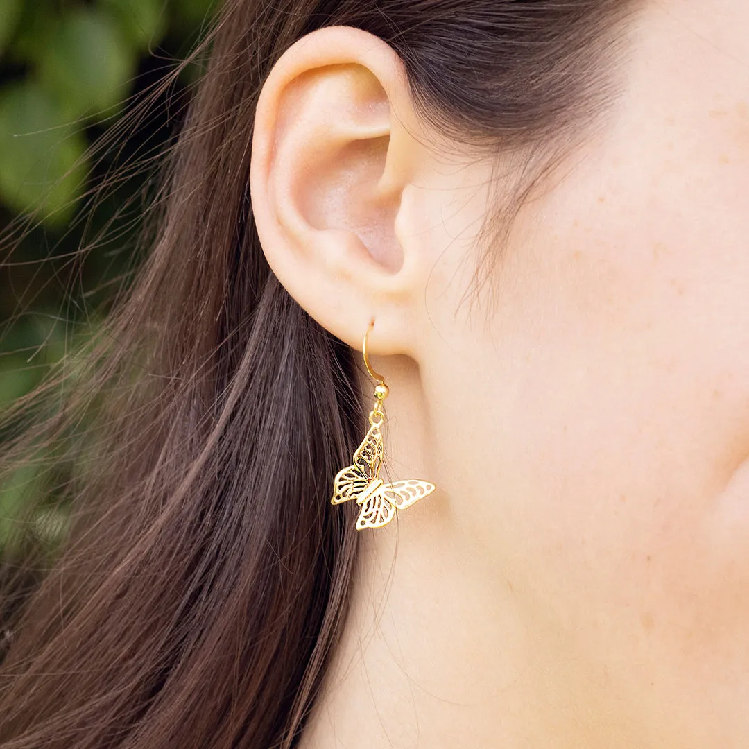 Butterfly Earrings | Gold