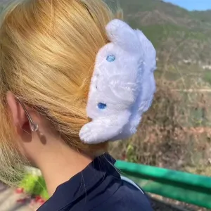 Cartoon Cloud Plush Hair Claw Clips