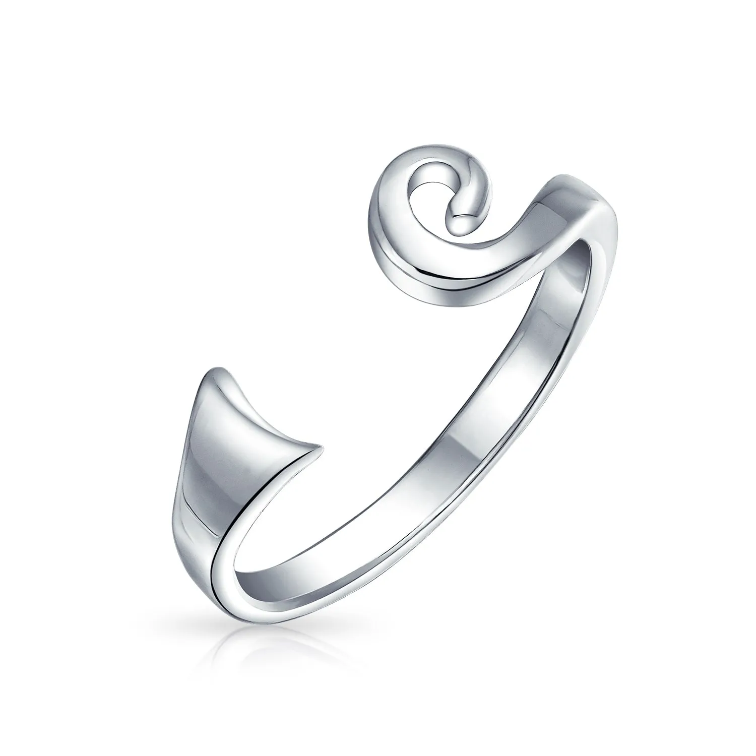 Celtic Scroll Spiral Midi Toe Ring .925 Silver Sterling Adjustable