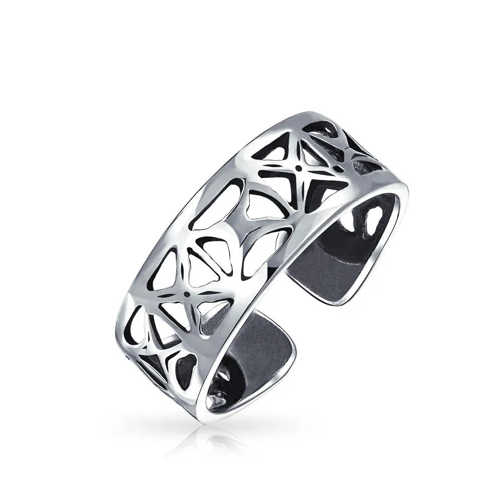 Celtic Scroll Spiral Midi Toe Ring .925 Silver Sterling Adjustable