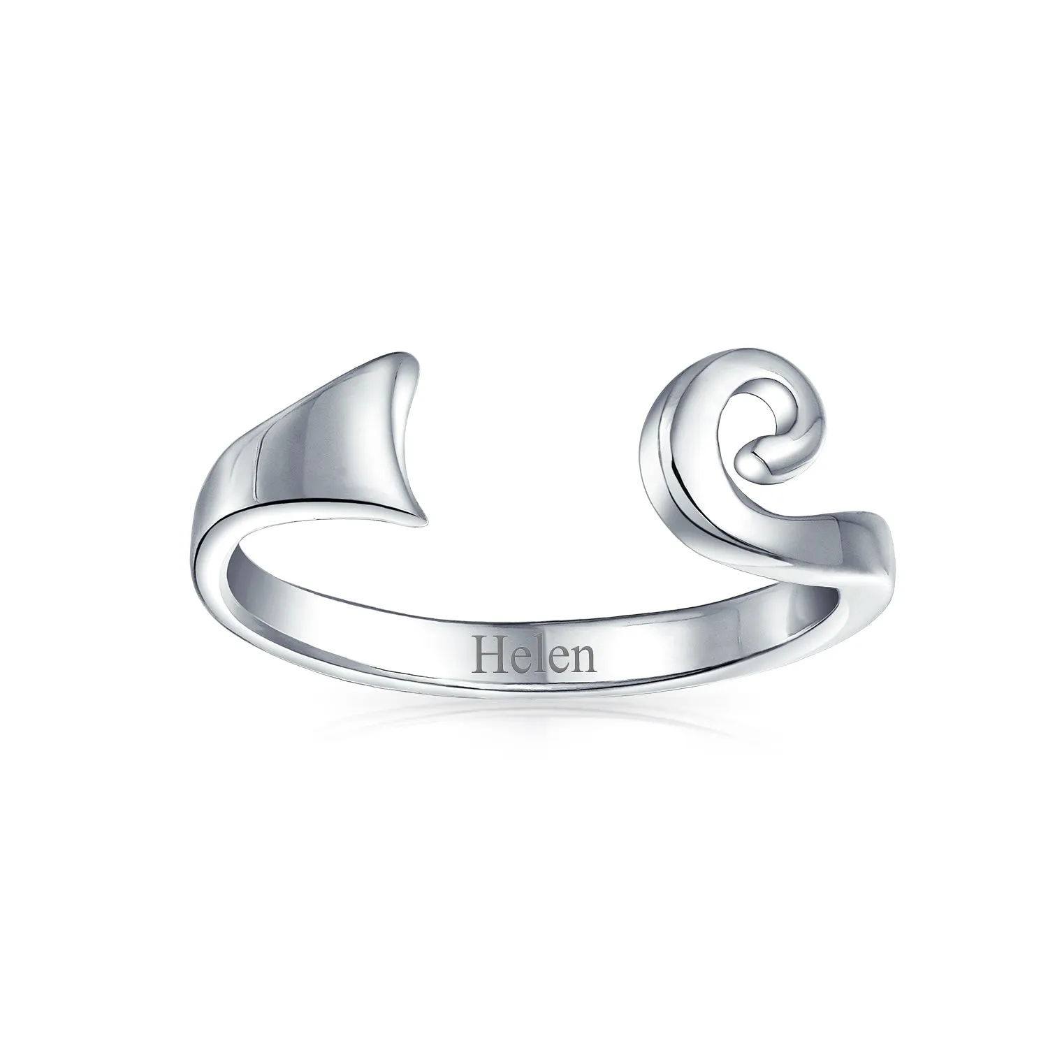 Celtic Scroll Spiral Midi Toe Ring .925 Silver Sterling Adjustable