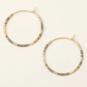 Chromacolor Miyuki Small Hoop - Pewter Multi / Gold