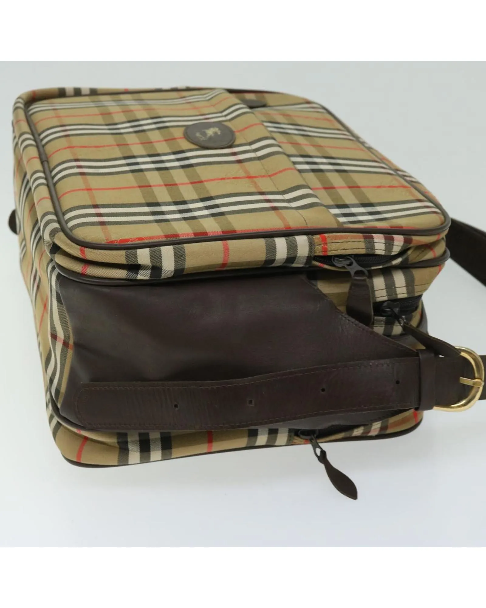 Classic Checkered Canvas Shoulder Bag