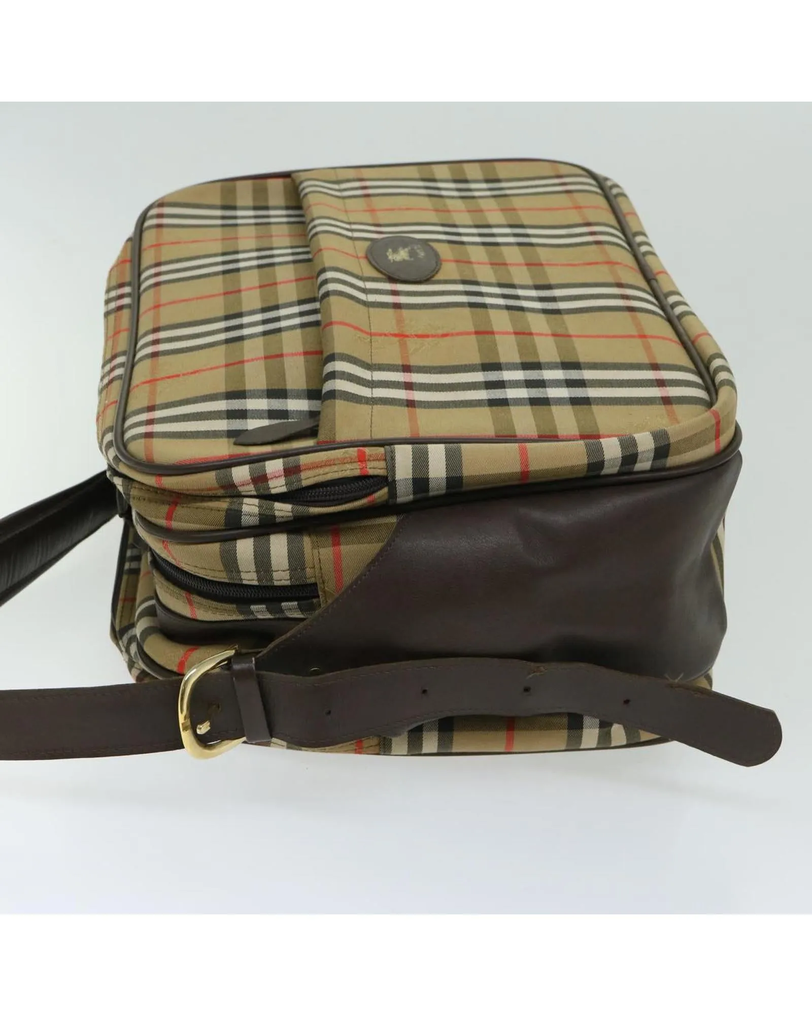 Classic Checkered Canvas Shoulder Bag