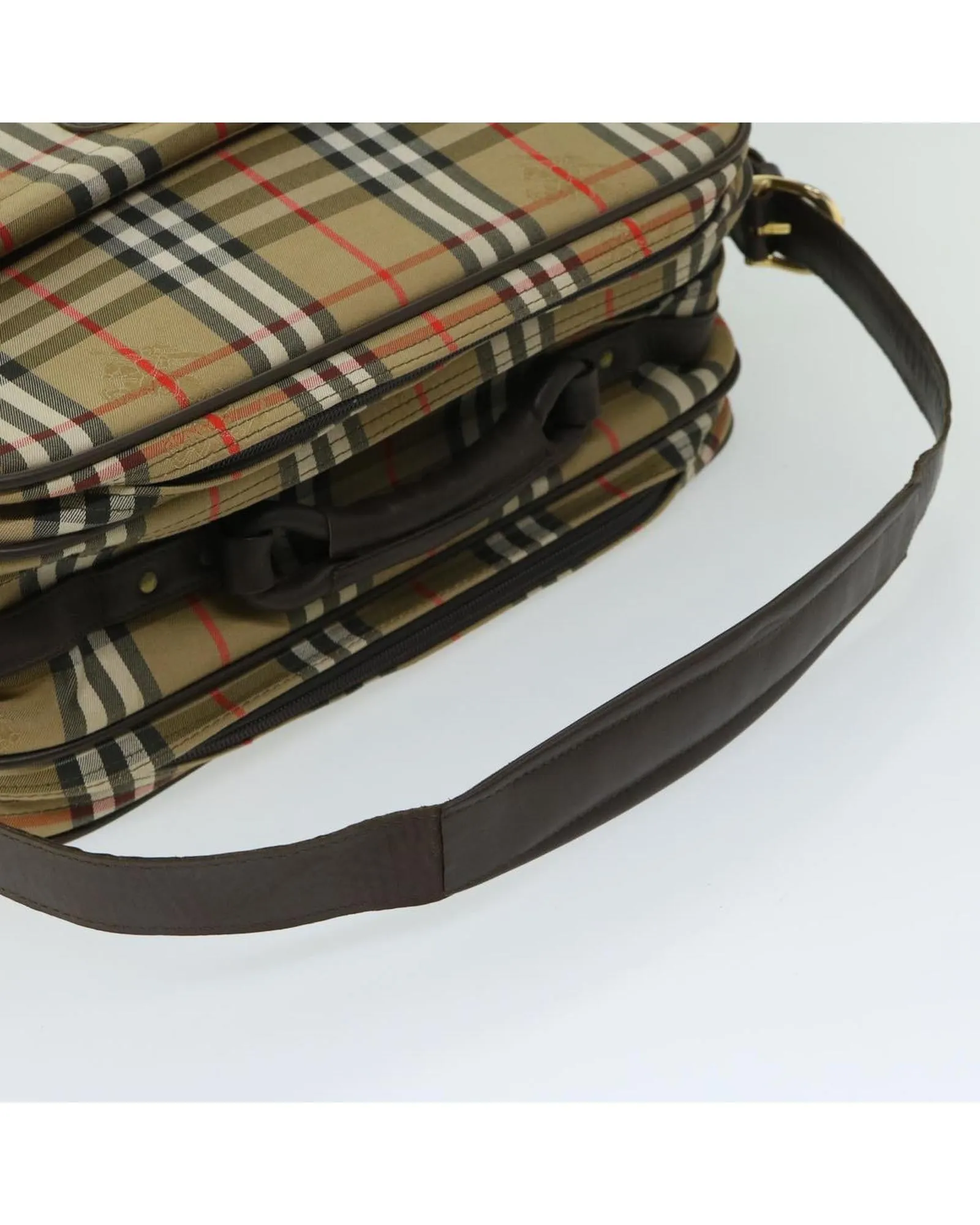 Classic Checkered Canvas Shoulder Bag