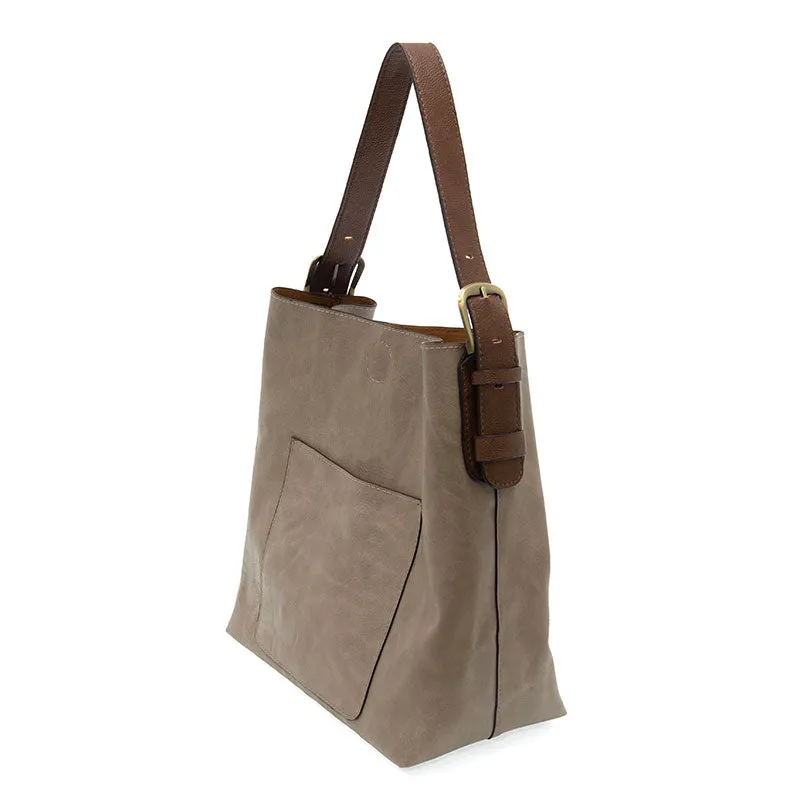 Classic Hobo Handbag New Heathered Grey