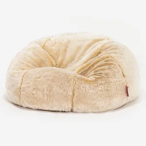 Classic Sofa Bean Bag - Faux Fur Sheepskin White