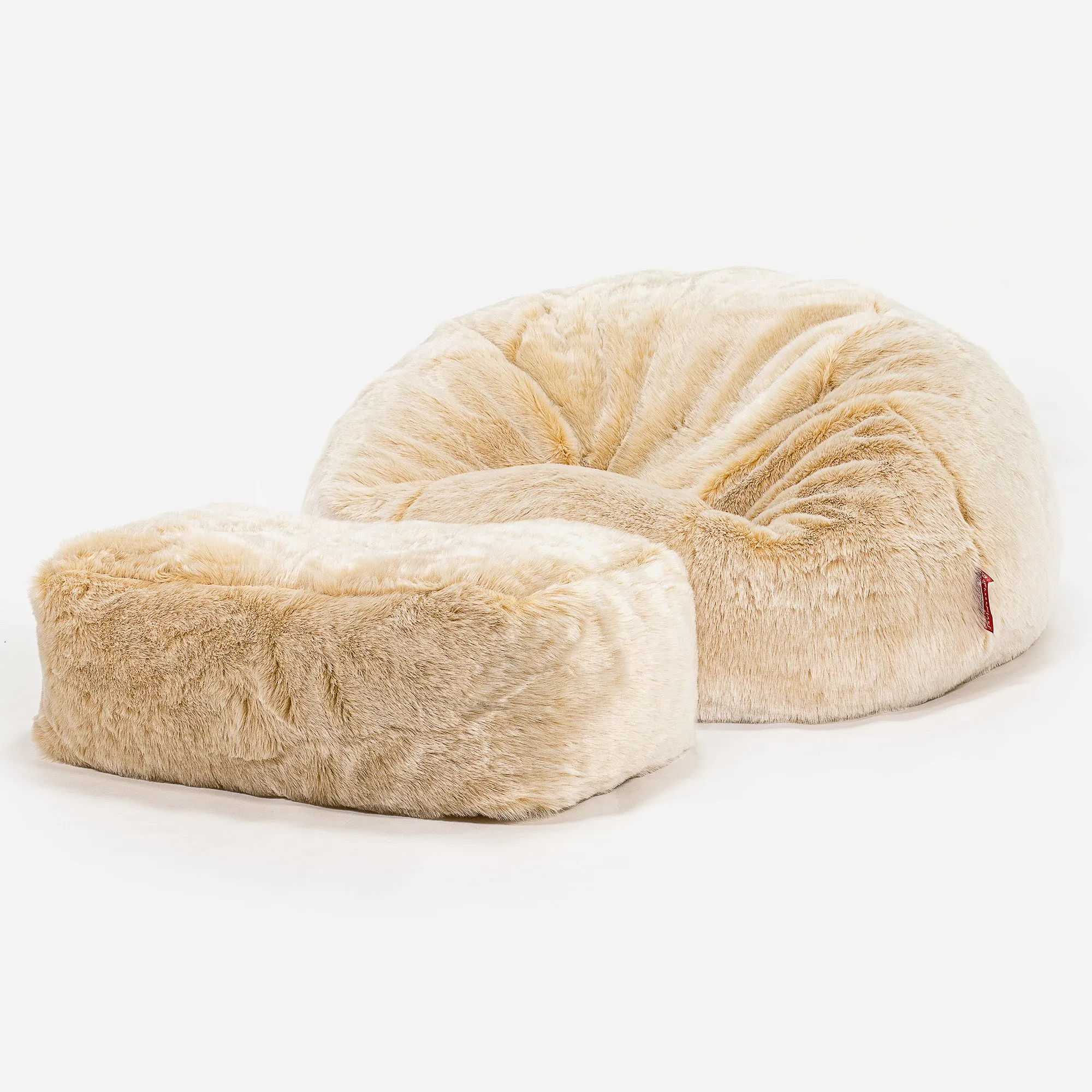 Classic Sofa Bean Bag - Faux Fur Sheepskin White