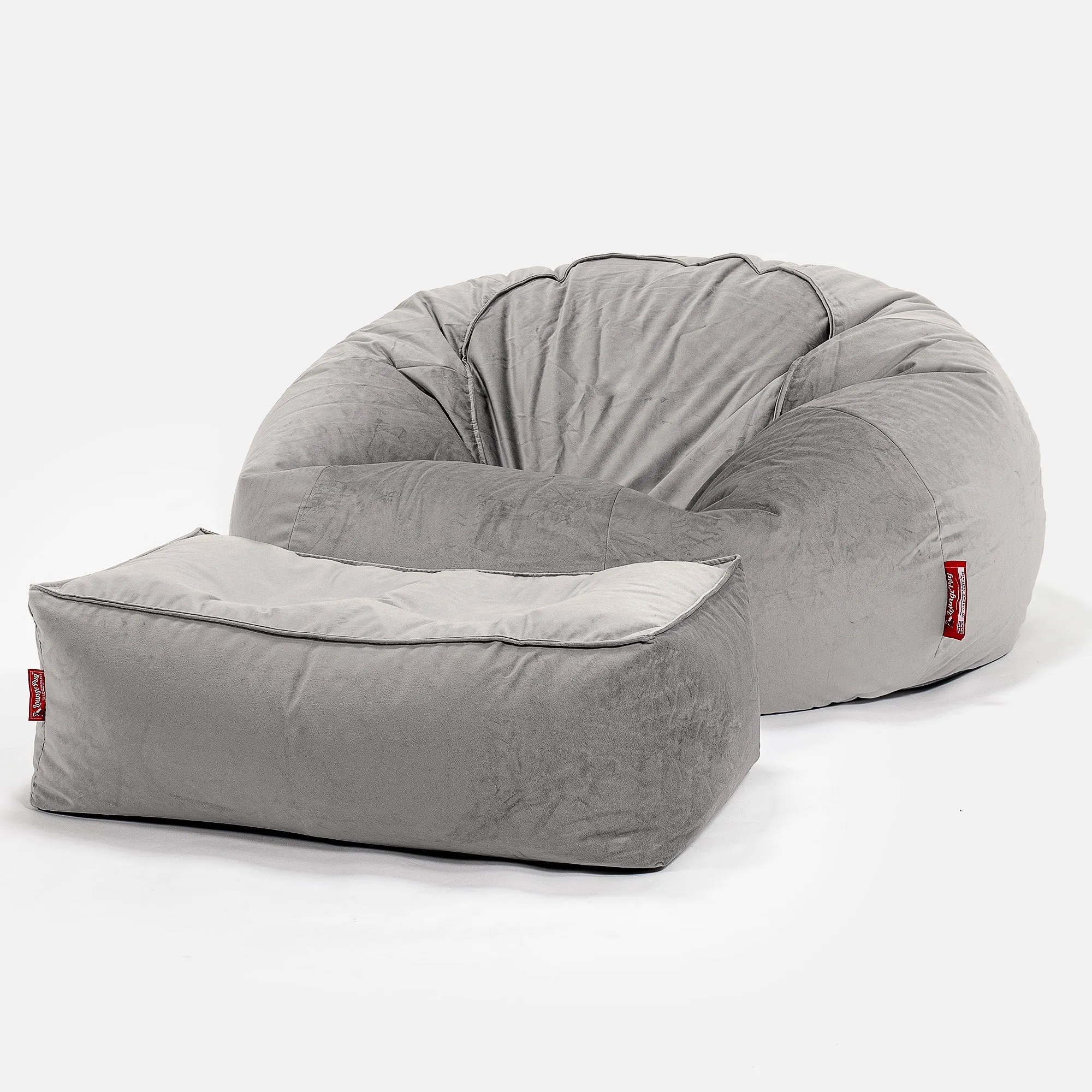 Classic Sofa Bean Bag - Velvet Silver