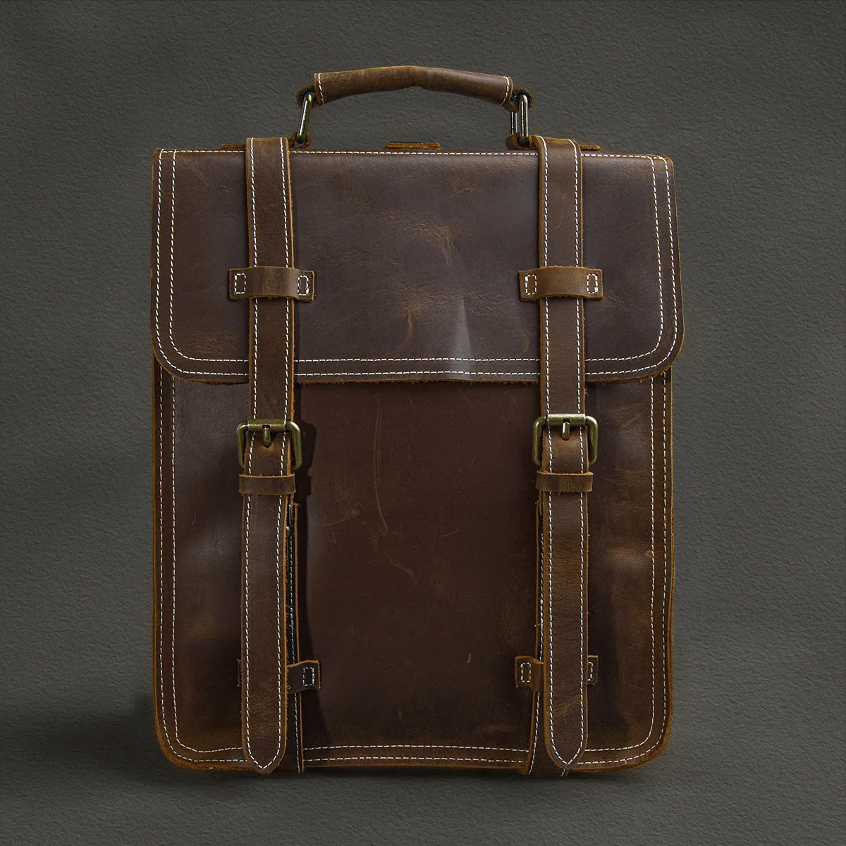 Classic Vintage Leather Backpack