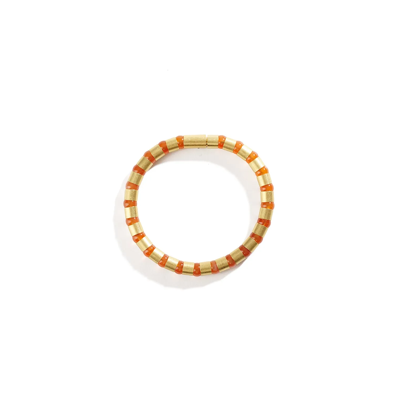 Cleopatra Gold Bracelet~6mm Carnelian