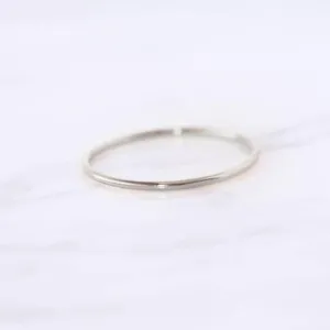 Dainty Sterling Silver Stacking Ring 1mm