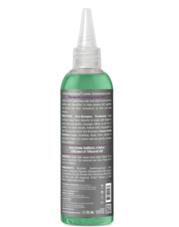 DESIGN ESSENTIALS PEPPERMINT & ALOE SOOTHING SCALP TONIC