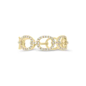 Diamond Open Chain Link Stackable Ring