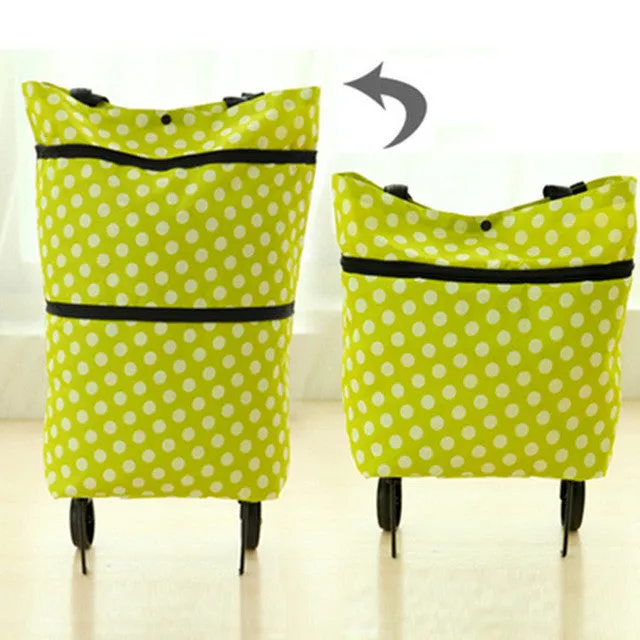 Do Not Miss Folding Shopping Bag Shopping Trolley Bag on Wheels Bags on Wheels Buy Vegetables Shopping Organizers Portable Bag