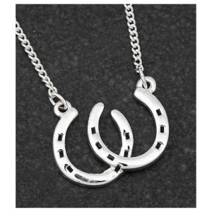 Equilibrium 42cm Country Horseshoes Silver Plated Necklace