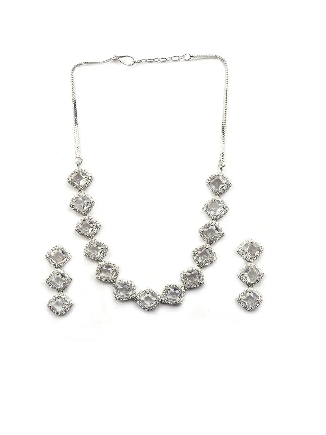 Eternal Sparkle: Clear AD Sleek Necklace