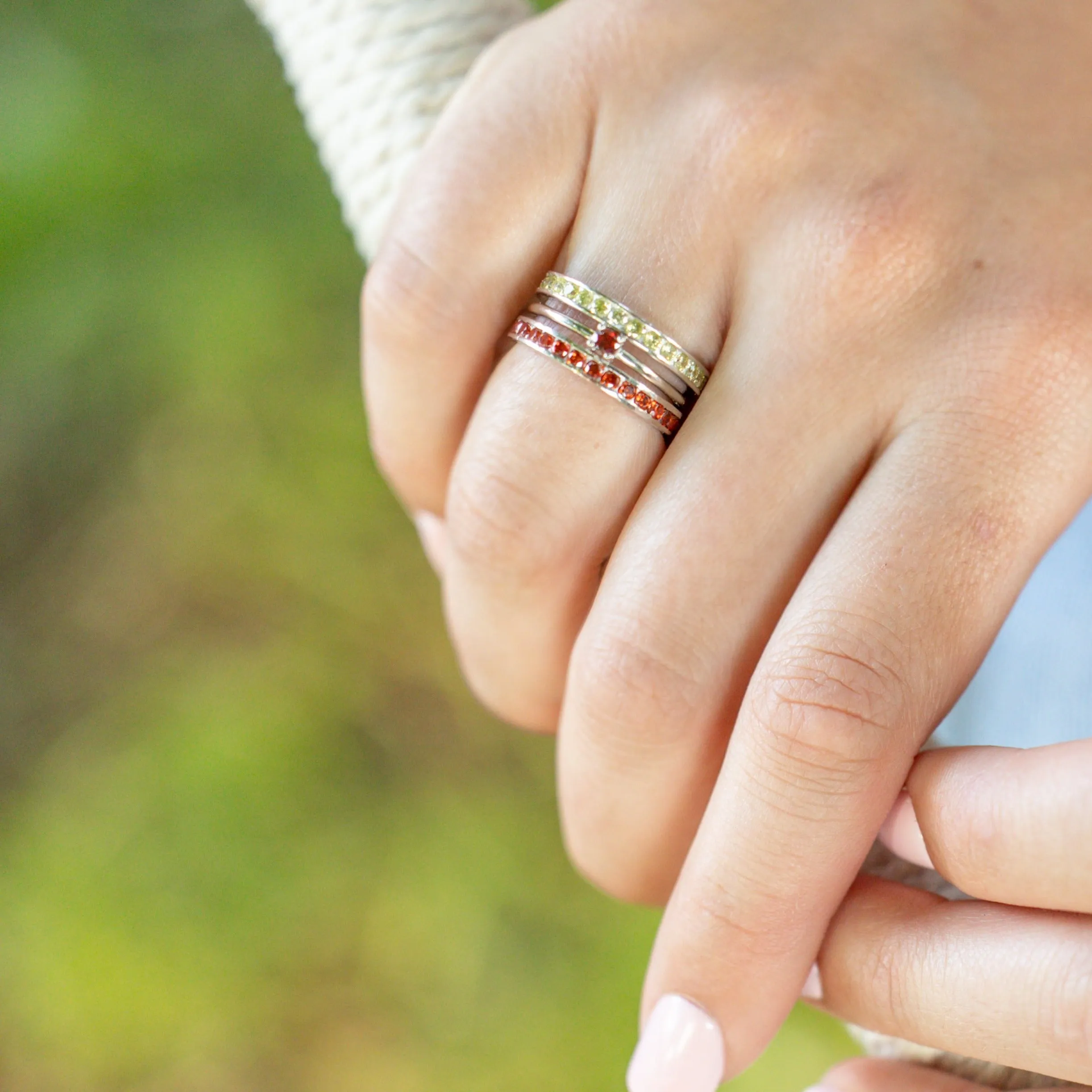 Garnet Round Stackable