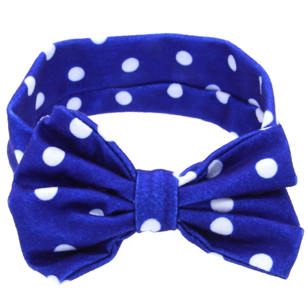 Girls Butterfly Bowknot Elastic Print Headband