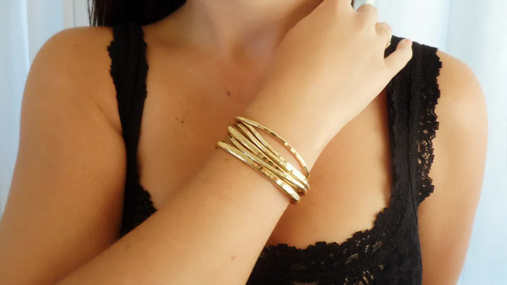 Gold Fill Cuff Set (4 Small, 2 Large)